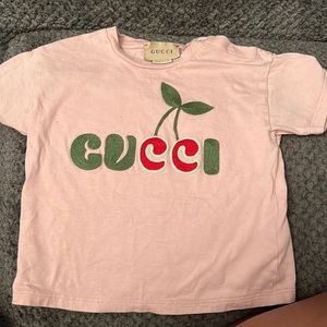 Pink Gucci shirt size 6-9 months